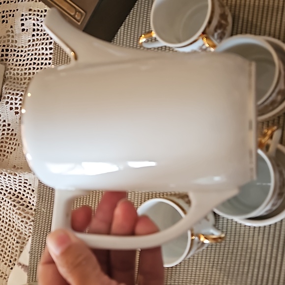 Now 14 pce Royal Crown & more Greek gilt vtg  Demitasse & Pitcher set - Picture 8 of 12